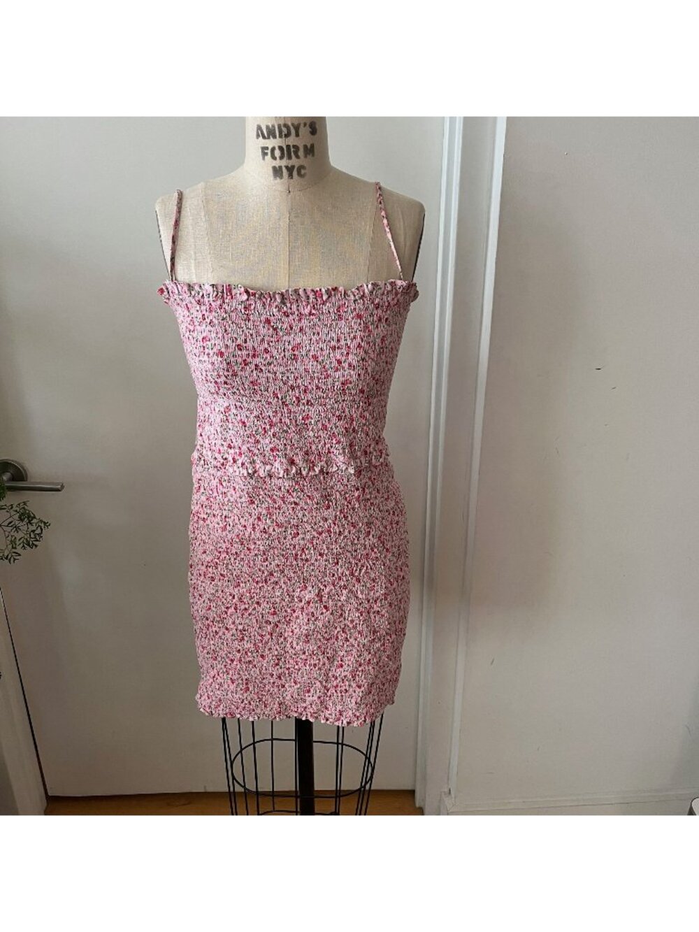 AFRM‎ Smocked Spaghetti Strap Ditsy Floral Dress Size XL